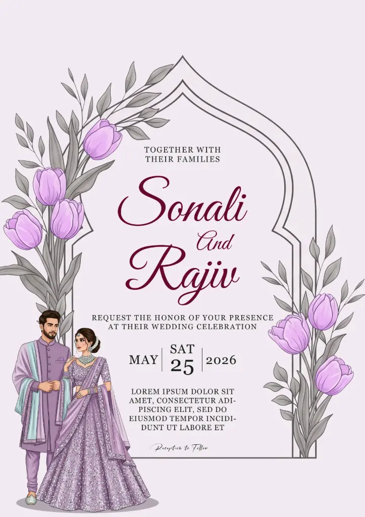 Customize Digital Wedding invitation