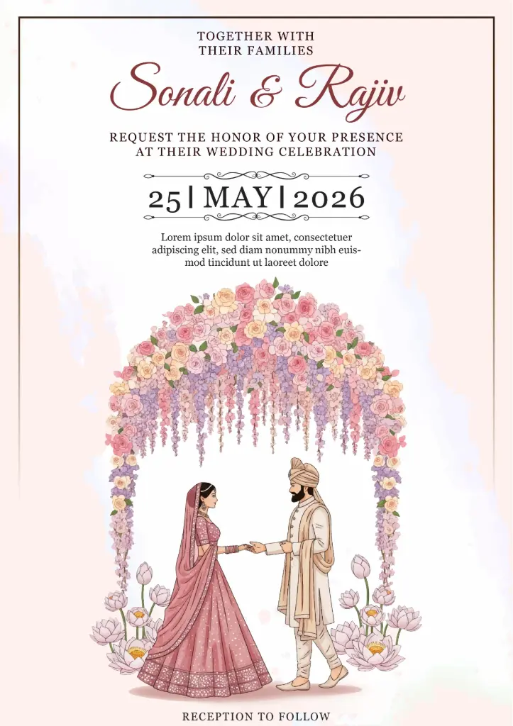 Customize Digital Wedding invitation