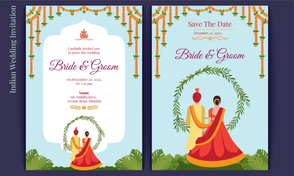 Personalized Dual-Side Marriage E-Invite