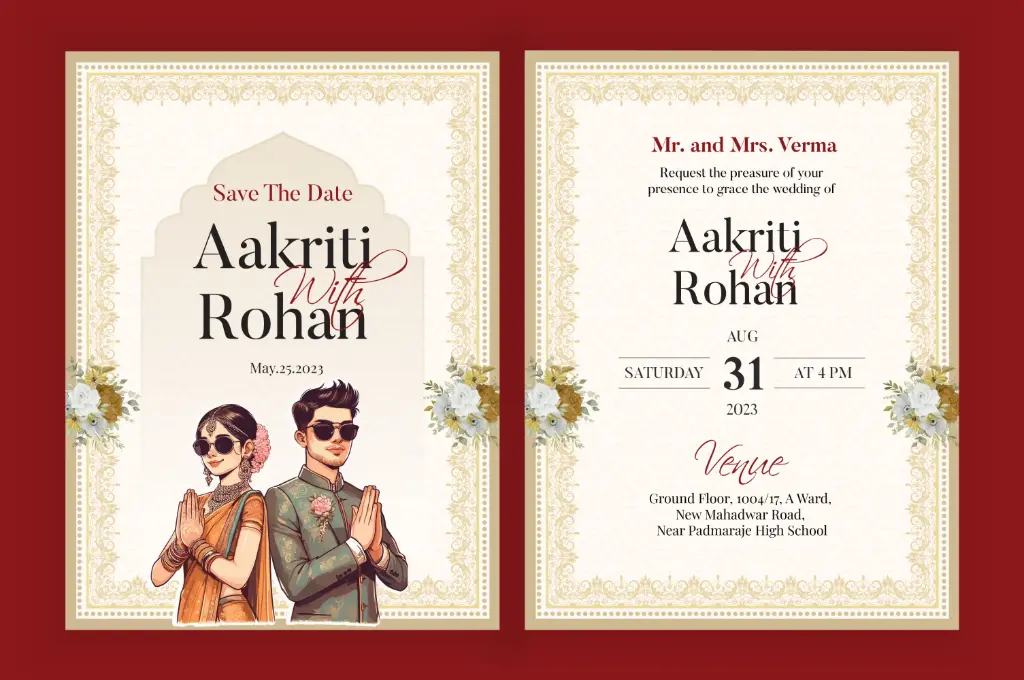 Two-View Personalized Marriage E-Card