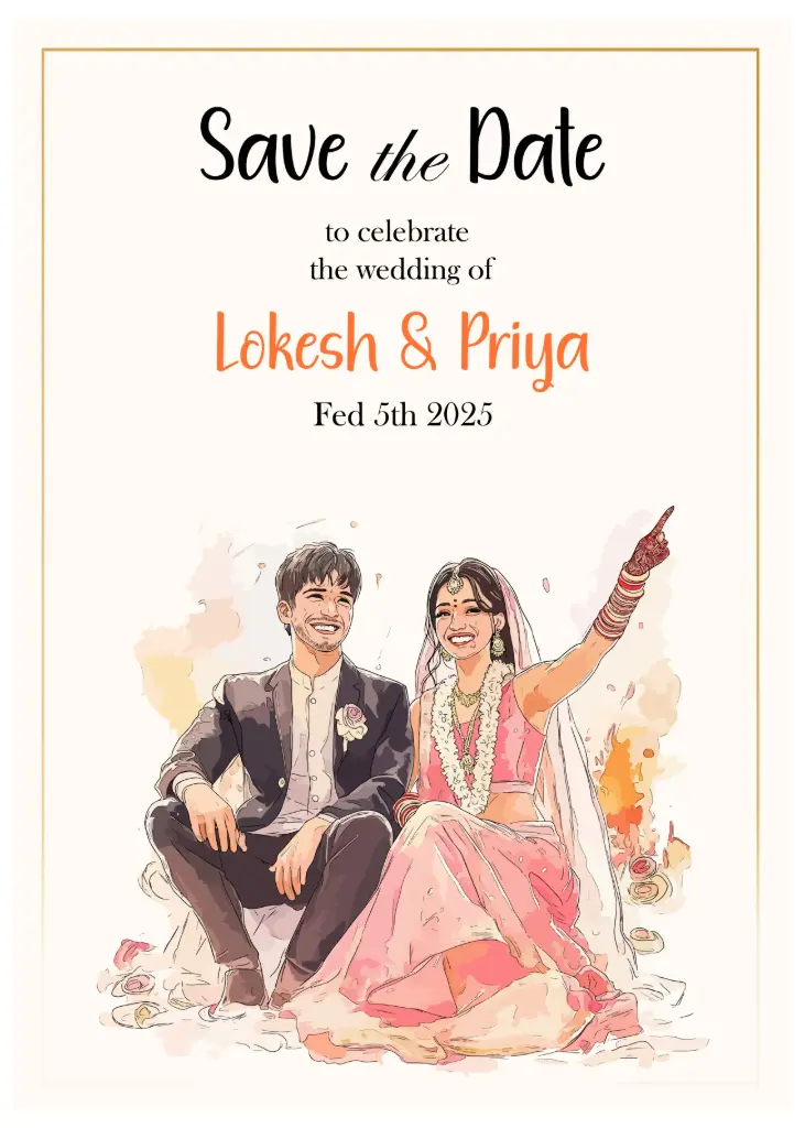 Personalized Digital Wedding Invitation