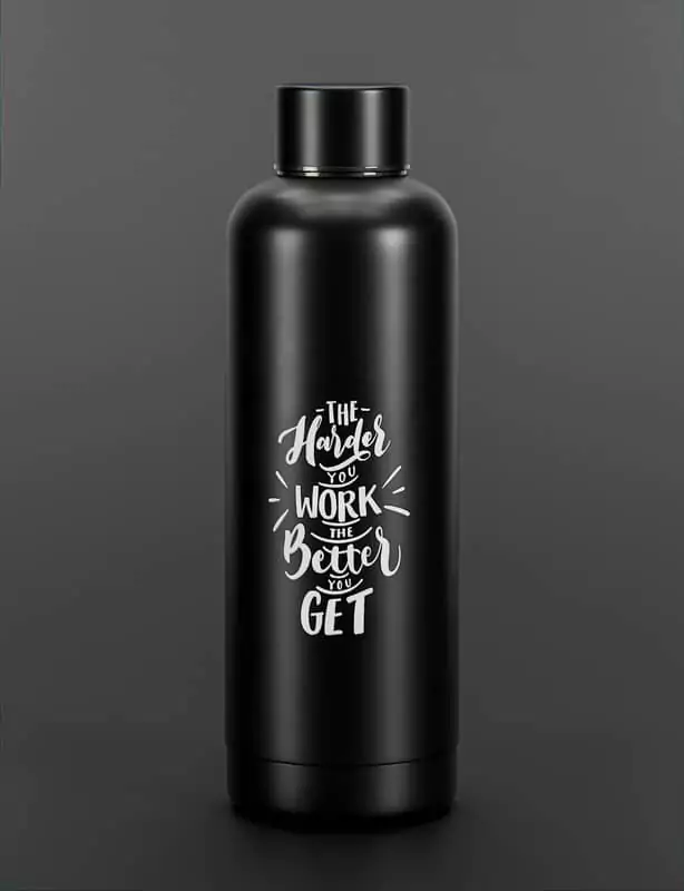 H2Oasis Custom Vacuum Water Bottle (Black)